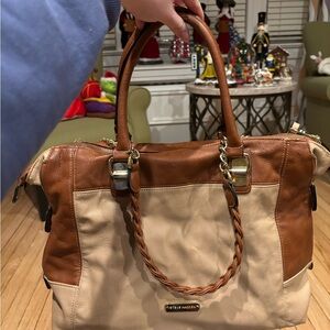 Steve Madden Brown and Cream Satchel